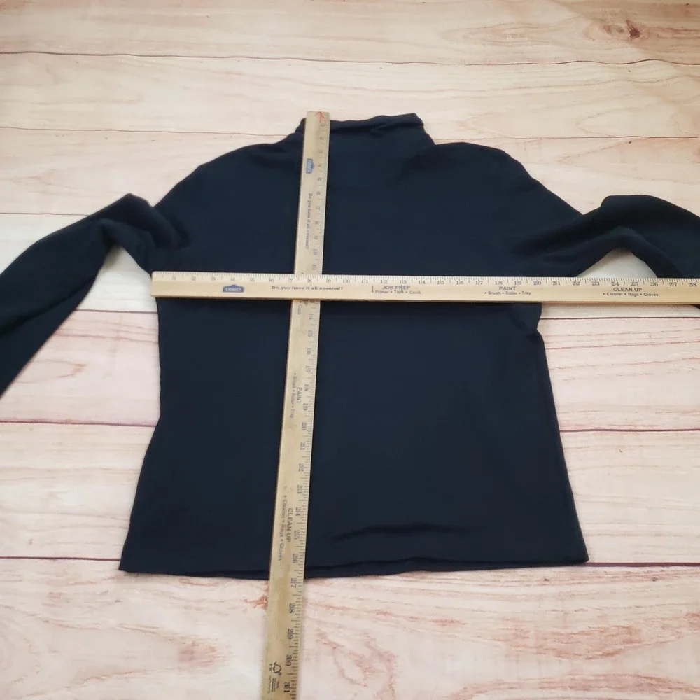 Ted Baker Sweater Mens Medium Black 1/4 Zip Mock‎ Neck Knit Cotton Pullover